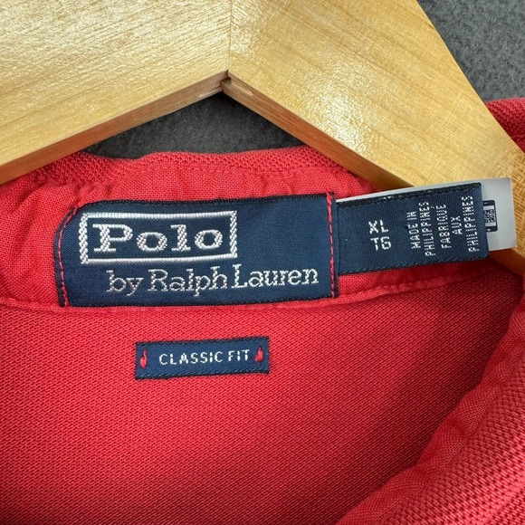 Vintage Polo Ralph Lauren Polo Country Shirt Mens XL Red Classic Fit - Picture 2 of 14
